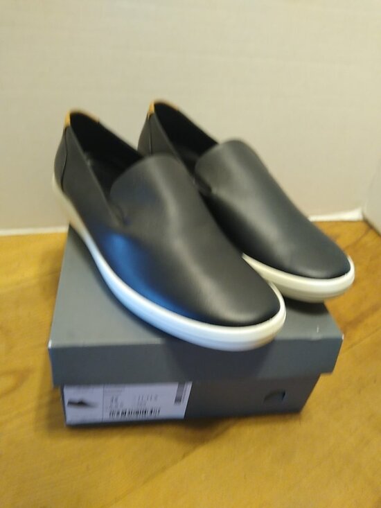 Ecco Shoes - ECCO Soft 7 Women EU 42 US 11 11.5 Black Leather Slip on Fashion Sneaker Comfort